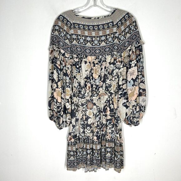 Spell and The Gypsy Sz XS Amethyst Playdress Floral Long Sleeve in Nightfall - Picture 9 of 14